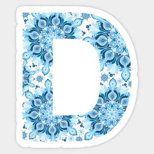 Dottillism Mandala Letter Blue Sticker